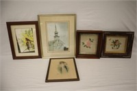 GROUP LOT OF FRAMED ARTWORK: