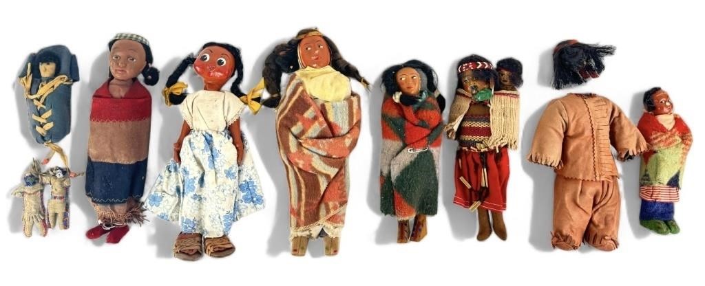 Group of Antique Native American Dolls