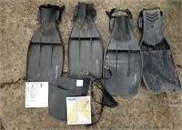 Diving Fins and Diving Gear Bag