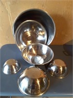 Stainless steel 6 piece bowl set