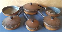 Regal Ware 6 piece pots & pans set with 4 lids