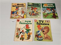 (5) 1950s Woody Woodpecker Comics