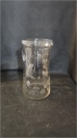 Clear Glass Pitcher with Etched Butterflies