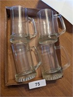 (4) Glass Mugs