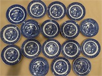 Small Antique Blue Willow Plates (qty. 17)