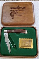 Schrade 1988 USA duck stamp knife set