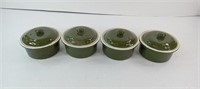 (4) HALL POTTERY INDIVIDUAL CASSEROLE DISHES