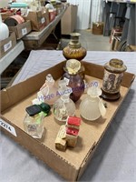 PURFUME BOTTLES, OTHER GLASS PIECES