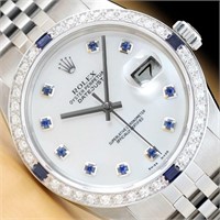 Rolex Men Datejust Sapphire Diamond Watch