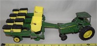 (2) Vtg ERTL Diecast John Deere Toys: Tractor+