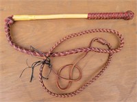 Braided Leather Whip