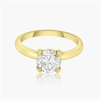 14K YELLOW GOLD 1.18CT DIAMOND RING