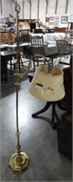Vintage brass floor lamp (cut paper shade is