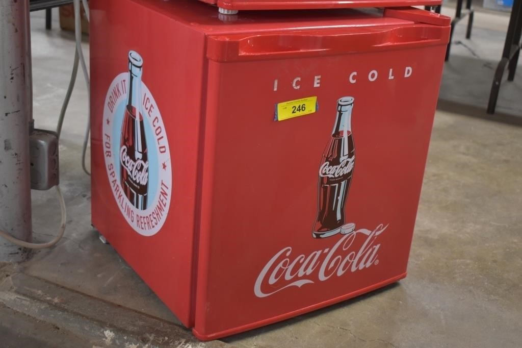 Ice Cold Coca Cola Refrigerator. Working