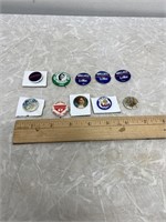 (10) Vintage Pin Back Buttons