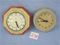 Vintage Gilbert Manual Wind & Waltham Elec Clock
