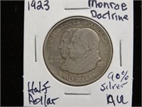 1923 MONROE DOCTRINE HALF DOLLAR 90% AU