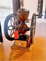 Antique Double Wheel coffee grinder