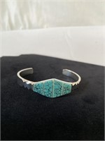925 silver and turquoise Cuff  bracelet