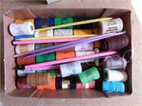 20+ new spools of punch embroidery yarn & many