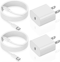 2Pack iPhone Fast Charger[AppleMFi Certified],20W