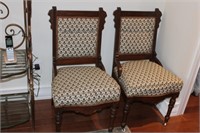 Pair of Vintage Chairs, front wheels