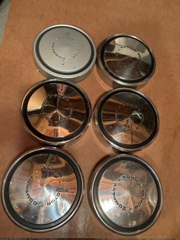 Six Ford Motor Company Hub Caps