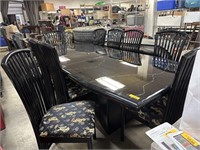 GORGEOUS BLACK LACQUER DINING TABLE 10 CHAIRS