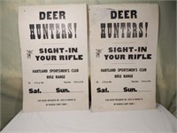 Deer Hunters -Sight Your Rifle Poster 14" x 22"