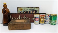 Lot advertising Collectibles Beer, cigar, syrup