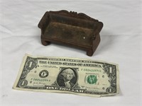 Tiny Cast Iron Toy Couch