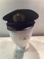 WWII JAPANESE NAVY OFFICER'S CAP AND COVER