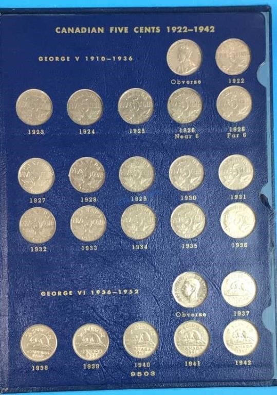 1922-1967 Nickel Book - 1925 and 1926 Far Included