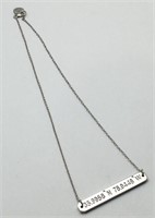 Sterling Silver Coordinates Pendant Necklace