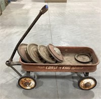 Coast King metal wagon w/ 4-extra wheels