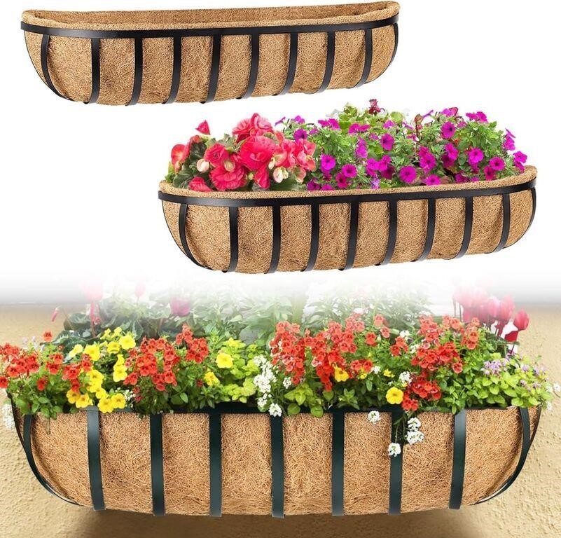 ANPHSIN 30in Window Boxes Railing Planter