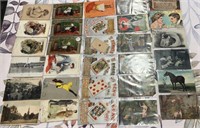 various new and used vintage 1900s postcards,
