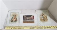 Set of 3 Religious Pictures in Glass (1