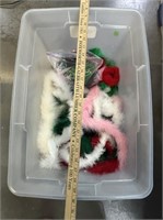 Tub of Assorted Boa Feathers