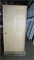 Interior Prehung Door, 30"W x 80"H, Oak Unfinished