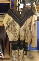 NEW TOOLED LEATHER PONCHO