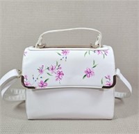 LD White Floral Shoulder Bag