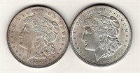 Pair of 1921 Morgan Dollars - Look Almost New