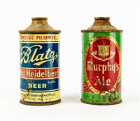Lot of 2 RARE Vintage Cone Top Beer Cans