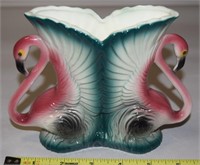 MCM Maddux of CA Art Pottery Flamingo Vase 6.75w