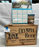 Vtg Olympia Beer "It's the Water" Crate Tumwater