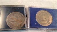 2 collectable nasa coins
