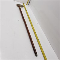 Scimshaw handle on twig cane , made in England