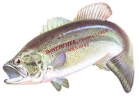 Cardboard Winchester Fishing Lures Sold Here Sign
