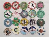 20 Various Washington State Casino Chips